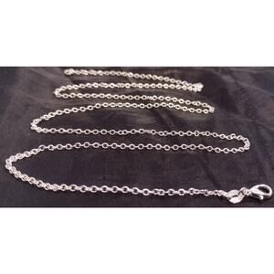 Sterling Silver 925 Plated 24 Inch Rolo‎ Link Chain Necklace New 1/16th" Wide